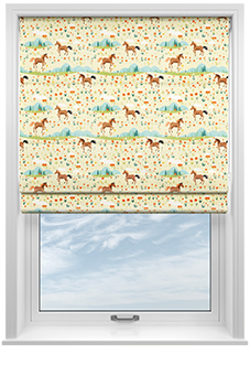 Prairie Horses, Amber Acres - Roman Blind